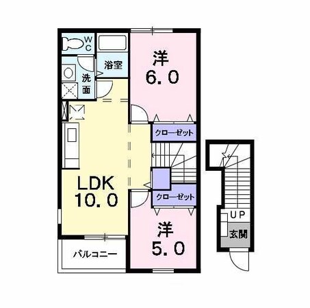 エスポアールA棟の物件間取画像